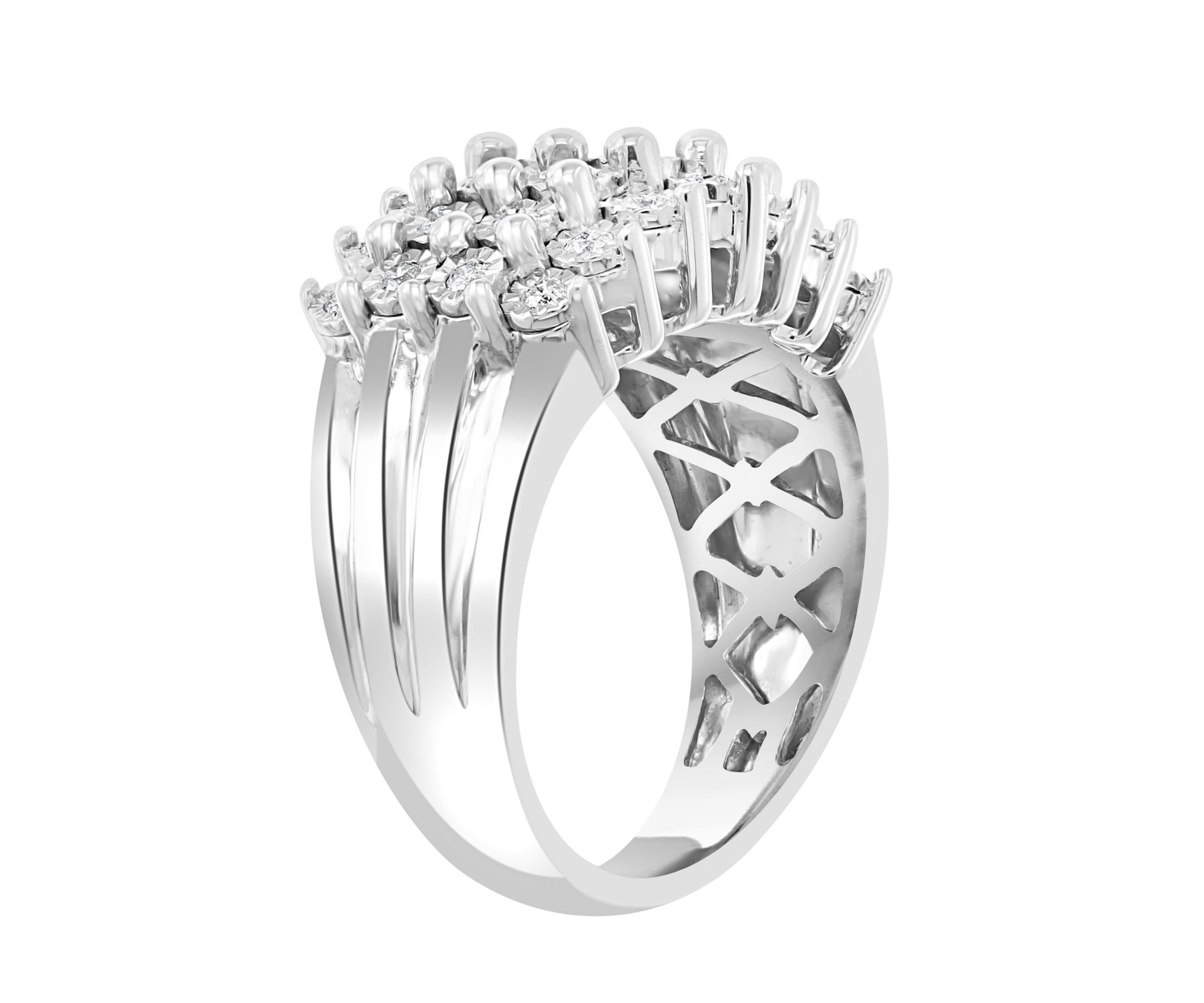 Diamond Ring in Sterling Silver