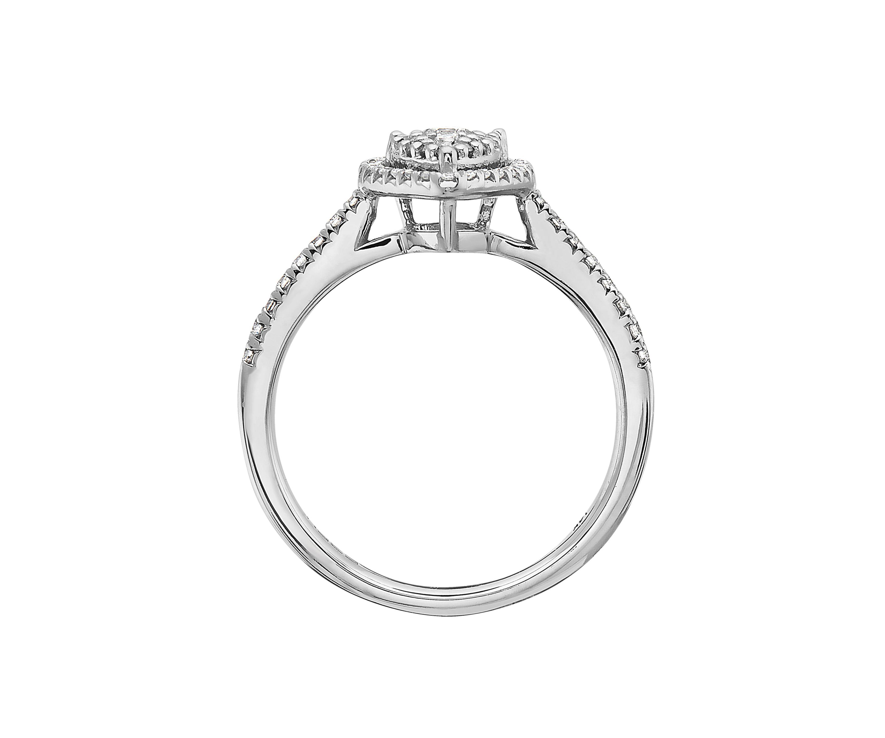 Diamond Ring In 14K White Gold