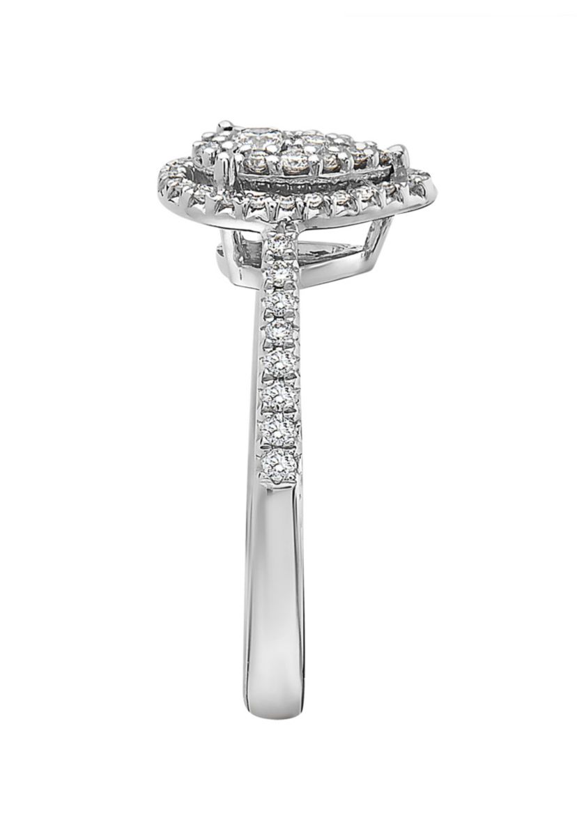Diamond Ring In 14K White Gold