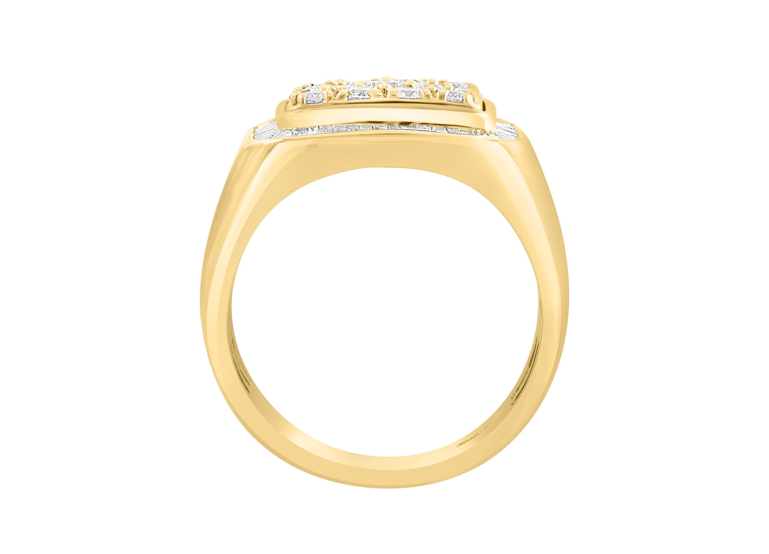 Diamond Ring In 10K Yellow Gold