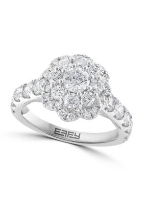 Effy Diamond Ring In 14K White Gold