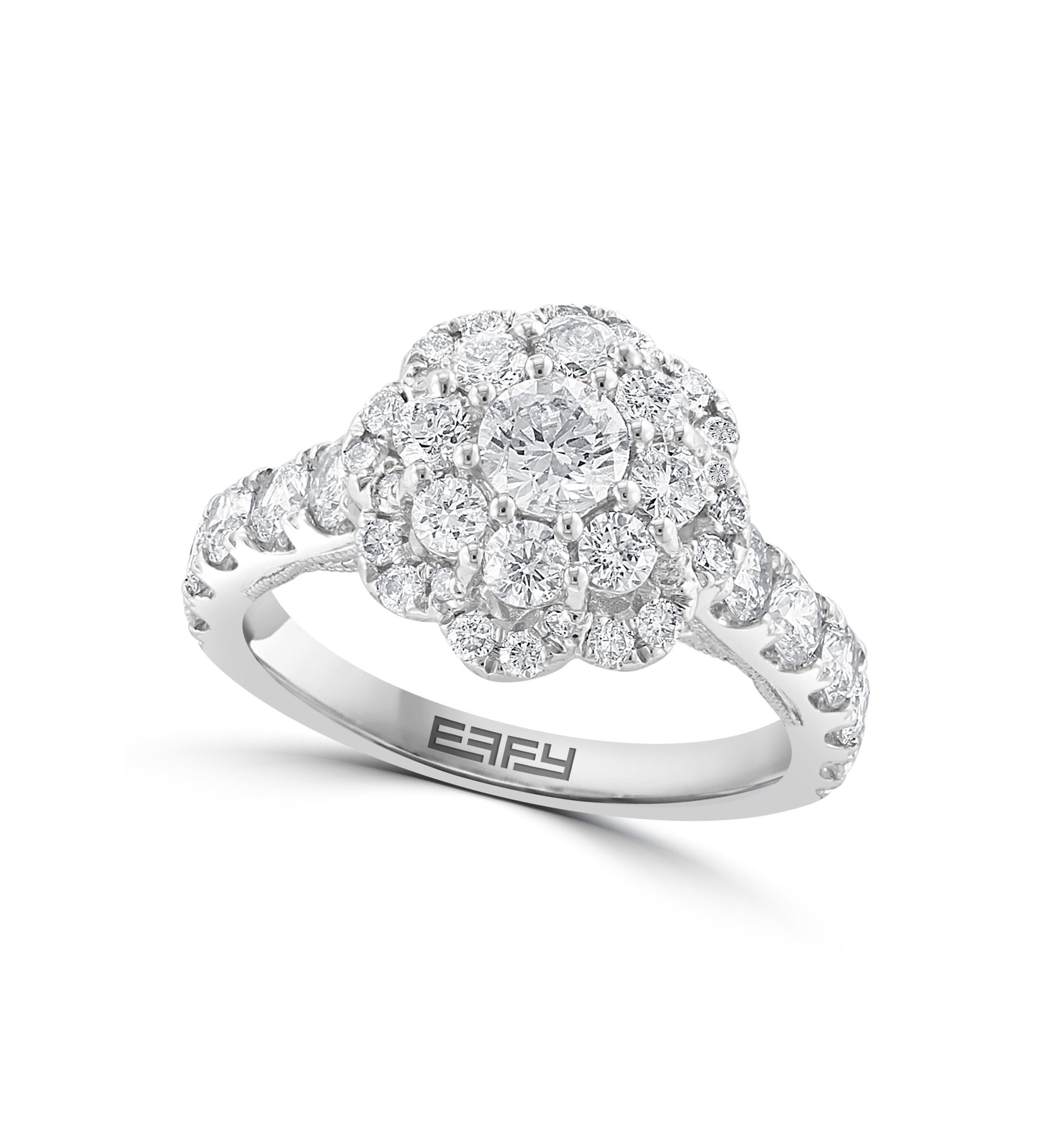 Diamond Ring In 14K White Gold