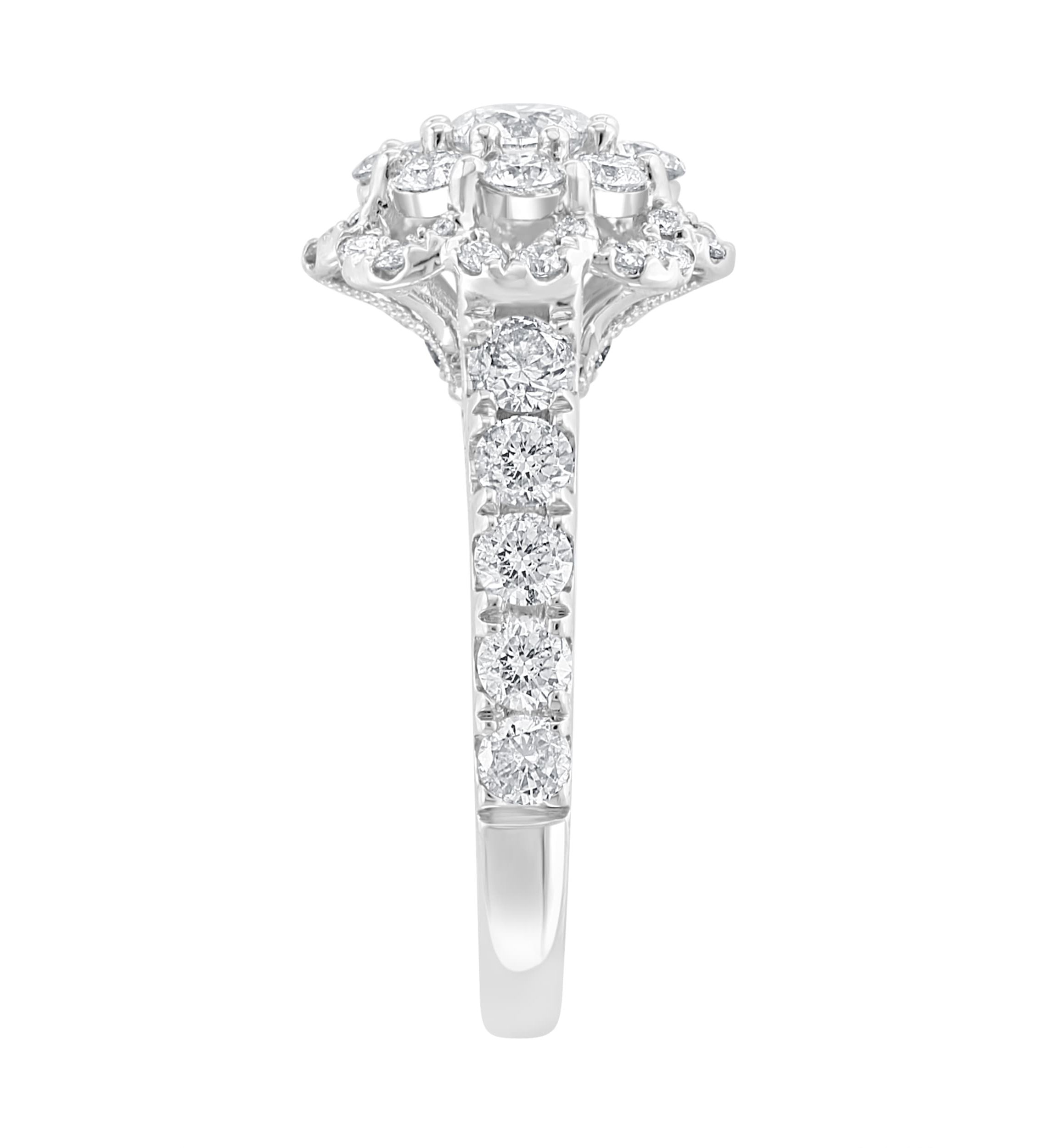 Diamond Ring In 14K White Gold
