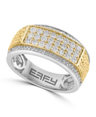 Effy Men's Diamond Ring In 10K White & Yellow Gold -  5400489WP0GV94DDT