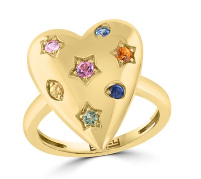 Effy Multi Sapphire Ring in 14K Yellow Gold