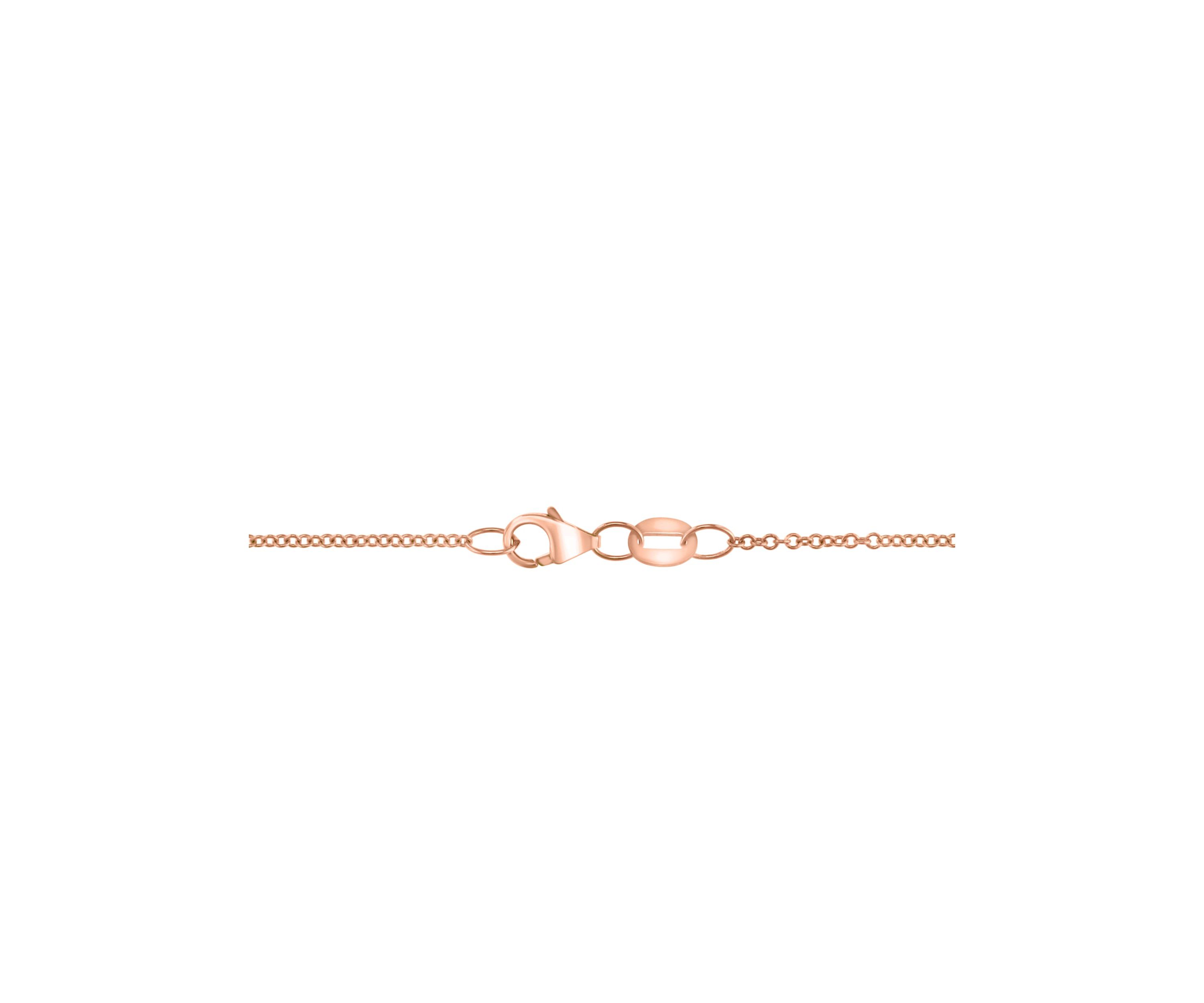 Diamond And Tsavorite Fox Pendant In 14K Rose Gold