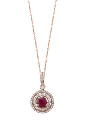 Effy Diamond And Natural Ruby Pendant In 14K Rose Gold -  5400489YCZS144DR6