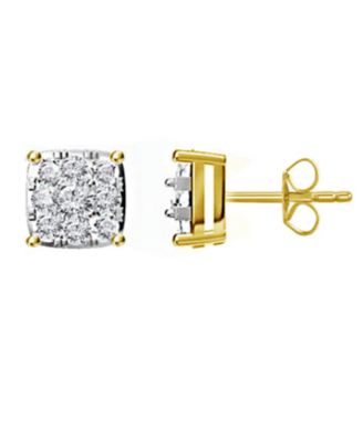 Royal Aura Lab Created 1 Carat tw Lab Grown Diamond Earring set in Sterling Silver 18 Inches