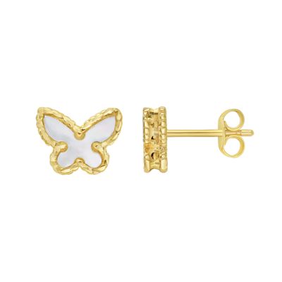 Kylie Harper 14k Gold Butterfly Stud Earrings