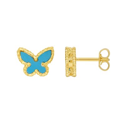 Kylie Harper 14k Gold Butterfly Stud Earrings