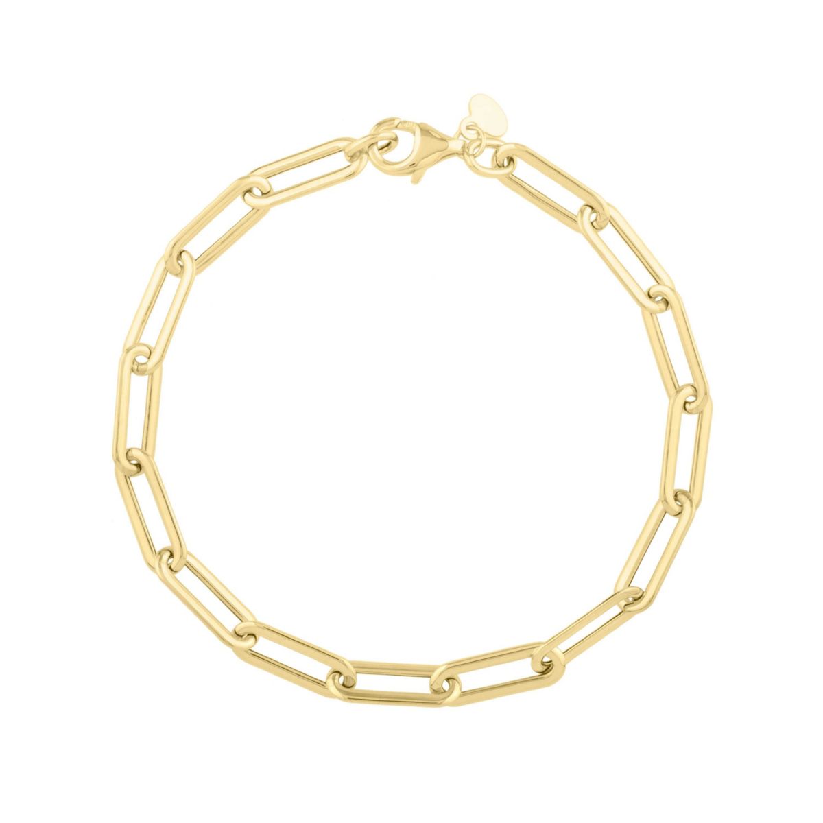14k Gold THICK 4.8mm Paperclip Statement Bracelet