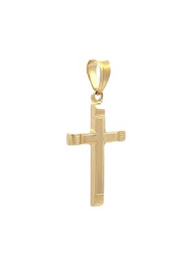 14K Yellow Gold Cross Design Cross Pendant