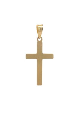 14K Yellow Gold Cross Design Cross Pendant