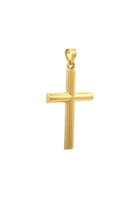 14K Yellow Gold Extra Small Tube Cross