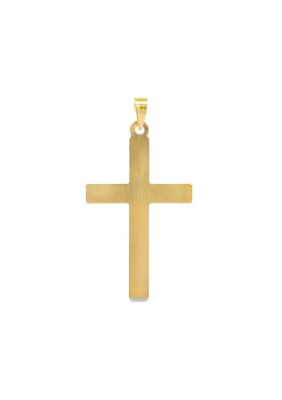 14K Yellow Gold Extra Small Tube Cross