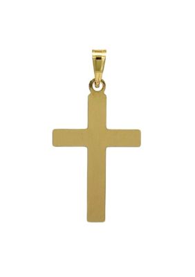 14K Yellow Gold Heart Design Cross