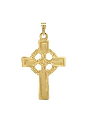 14K Yellow Gold Celtic Cross