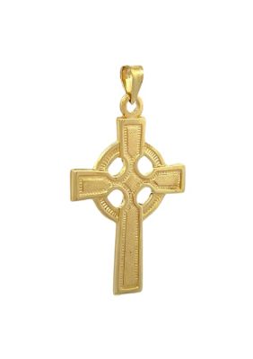 14K Yellow Gold Celtic Cross