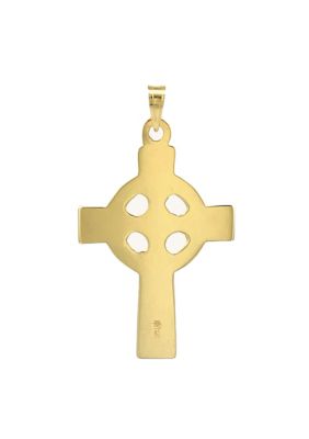 14K Yellow Gold Celtic Cross