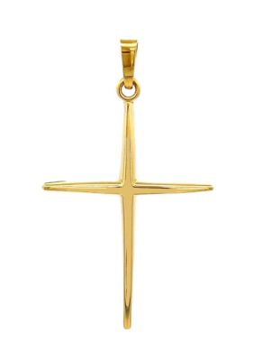 14K Yellow Gold Slim Cross