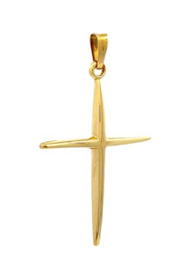 14K Yellow Gold Slim Cross