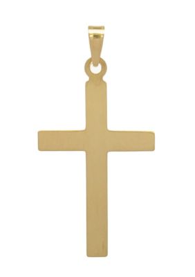 14K Two Tone Gold Cross on Cross Pendant