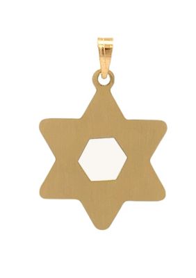 14K Yellow Gold Braided Star of David