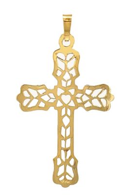 14K Yellow Gold Filagree Cross