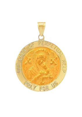 14K Yellow Gold Our Lady of Perpetual Help Medal