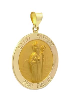 14K Yellow Gold Saint Patrick Medal