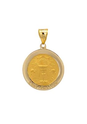 14K Yellow Gold Confirmation Medal