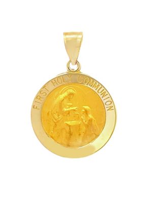 14K Yellow Gold First Holy Communion Medal