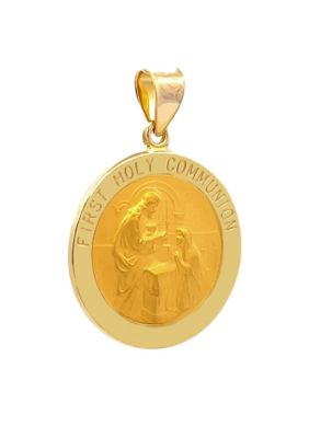 14K Yellow Gold First Holy Communion Medal