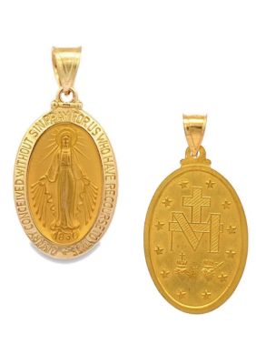 14K Yellow Gold Two-Sided Miraculous Medal