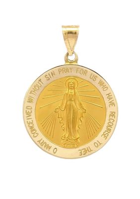 14K Gold Two-Sided Miraculous Round Medal