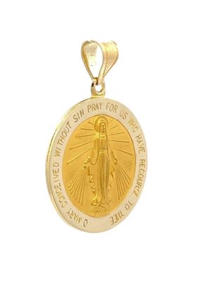 14K Gold Two-Sided Miraculous Round Medal