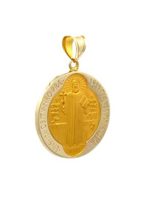 14K Yellow Gold Two-Sided Saint Benedict Medal