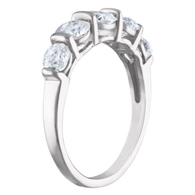 Lab Created Sterling Silver Moissanite Ring