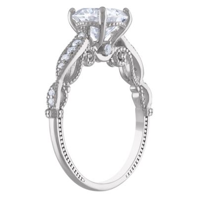 Lab Created Sterling Silver Moissanite Ring