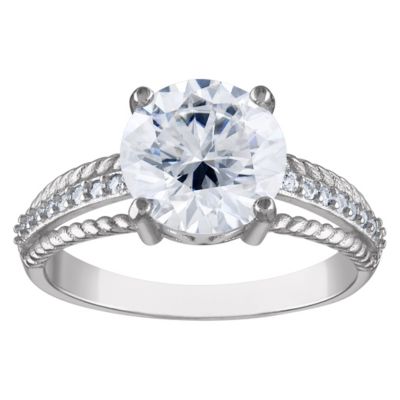 Jordan Blue NYC Lab Created Sterling Silver Created Moissanite Ring, 9