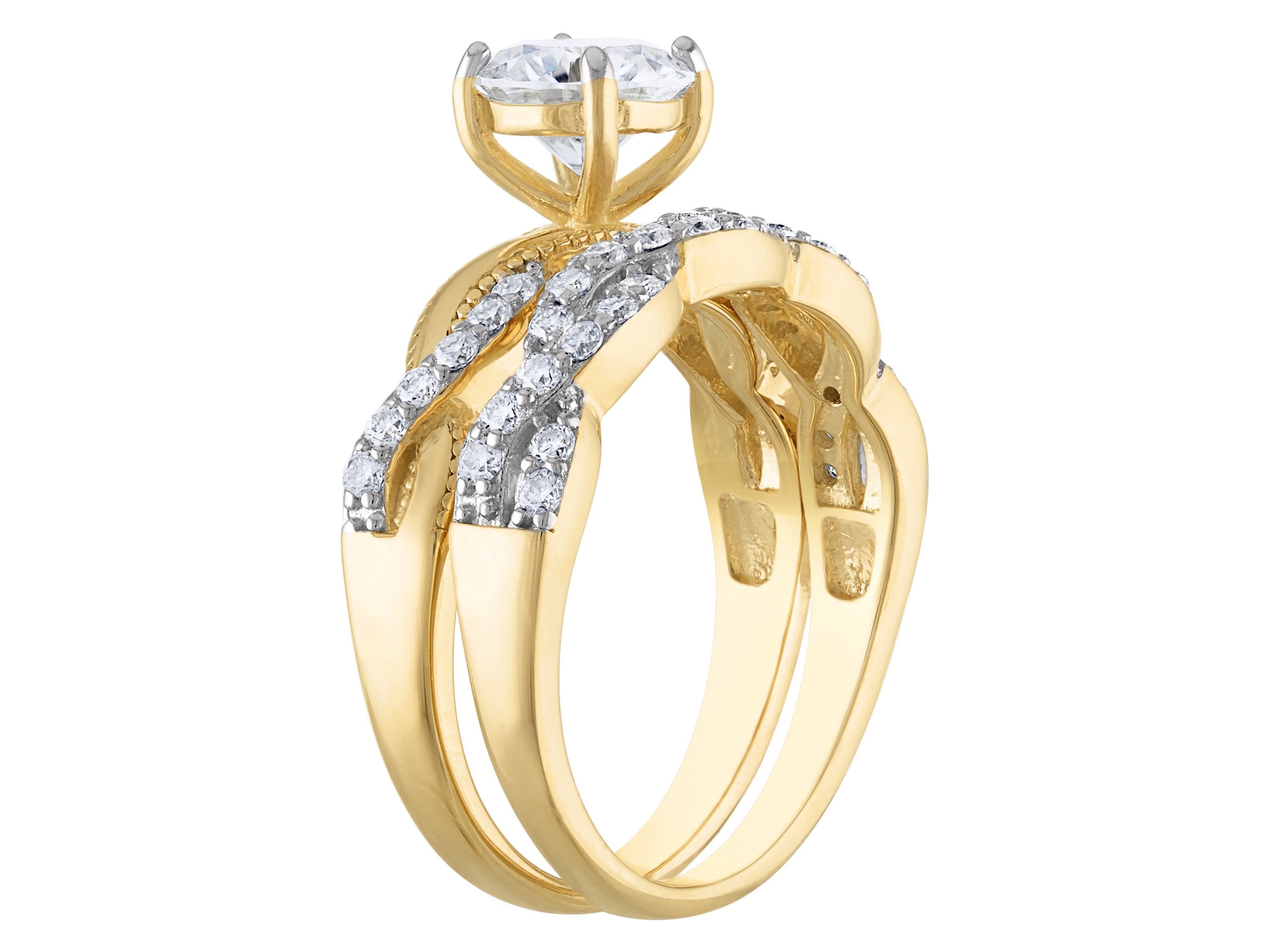 Lab Created Sterling Silver Created Moissanite Ring