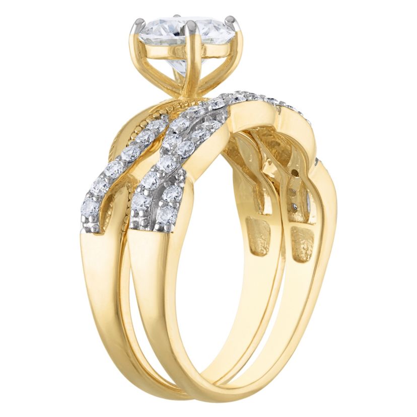 Lab Created Sterling Silver Created Moissanite Ring