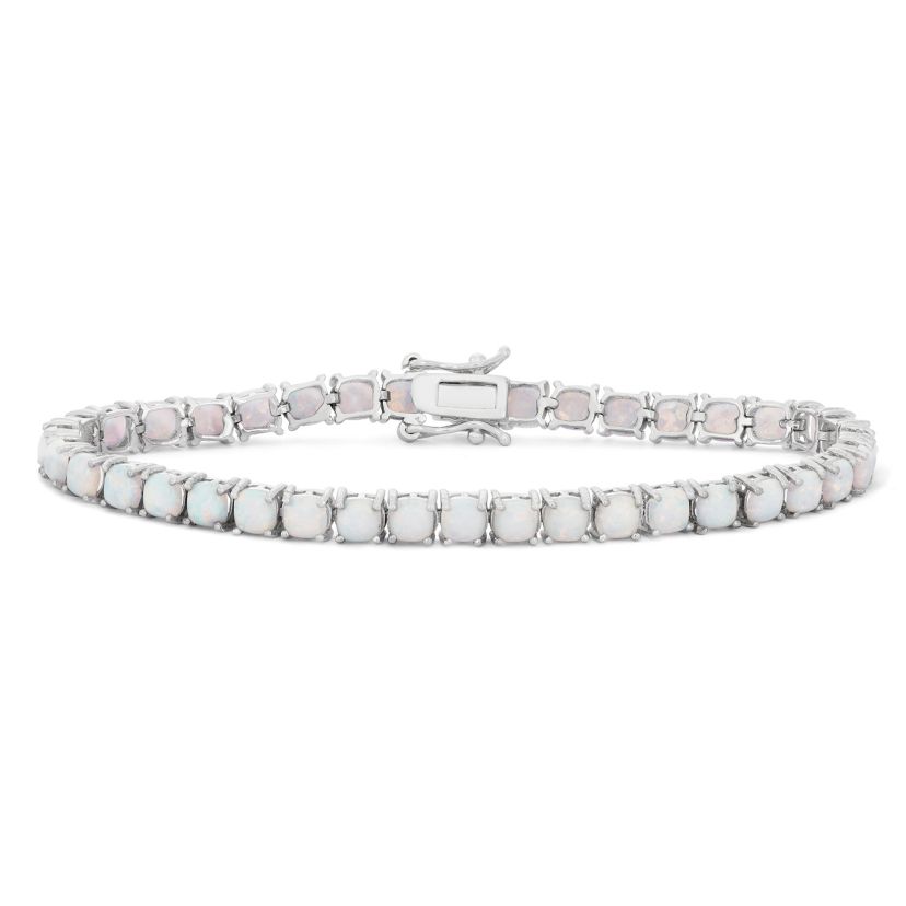 14K Gold Over Sterling Silver Garnet Tennis Bracelet