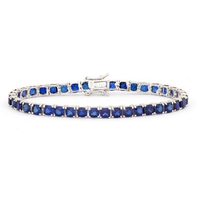 Jordan Blue NYC Lab Created 14K Gold Over Sterling Silver Created Ruby Tennis Bracelet