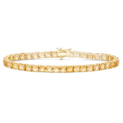 Jordan Blue NYC Lab Created 14K Gold Over Sterling Silver Created Ruby Tennis Bracelet