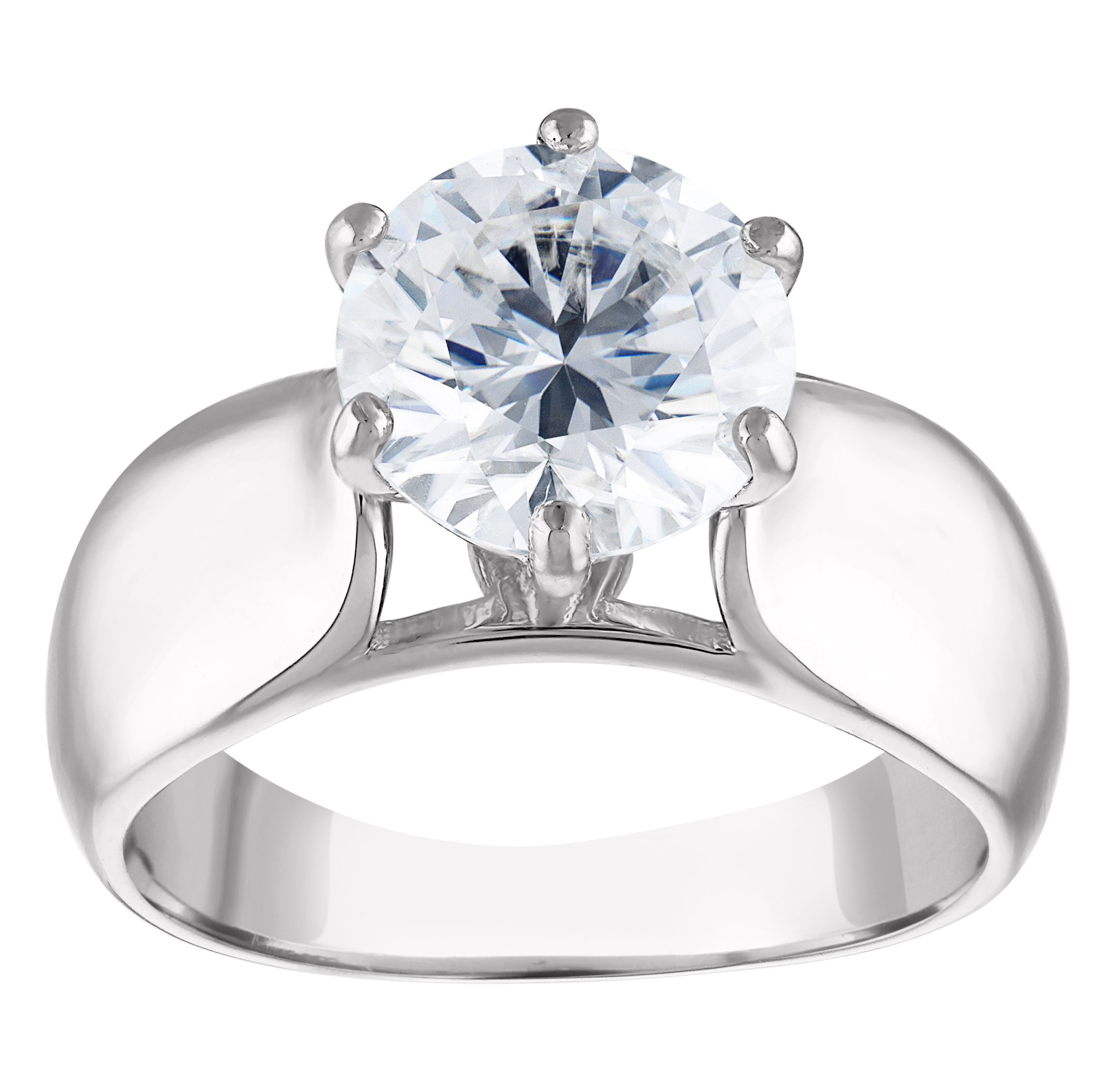 Lab Created Sterling Silver Created Moissanite Ring