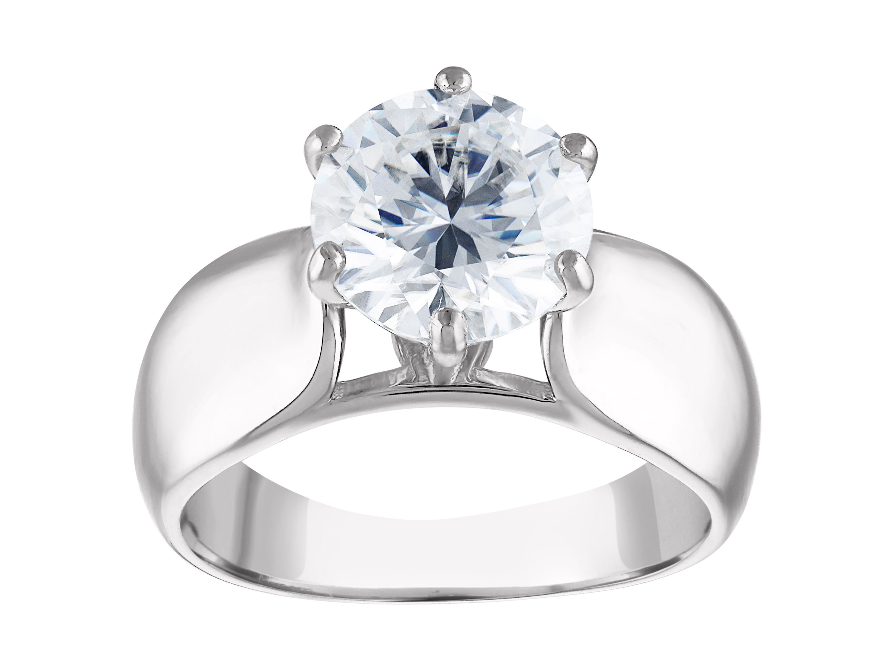 Lab Created Sterling Silver Created Moissanite Ring