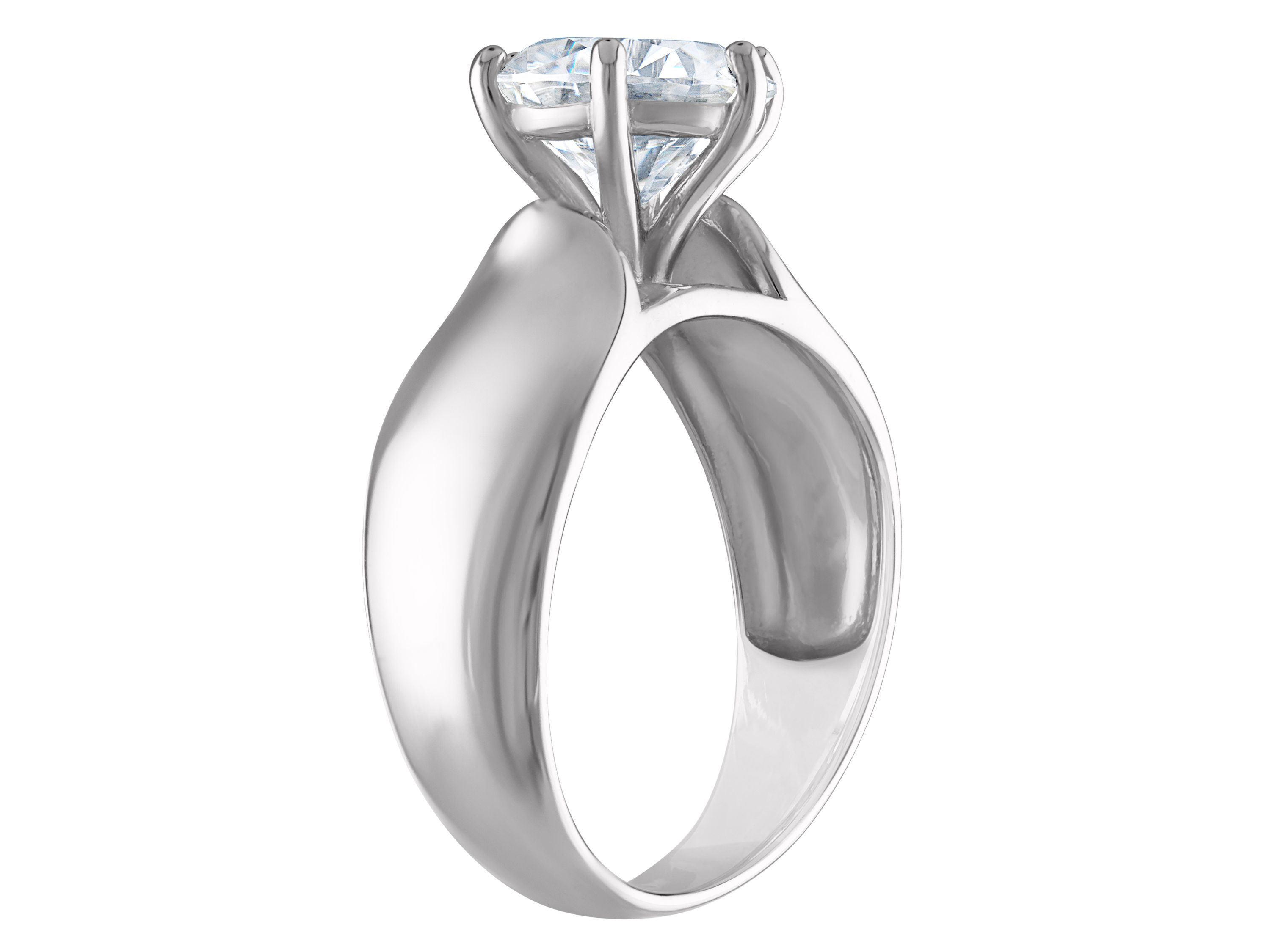 Lab Created Sterling Silver Created Moissanite Ring