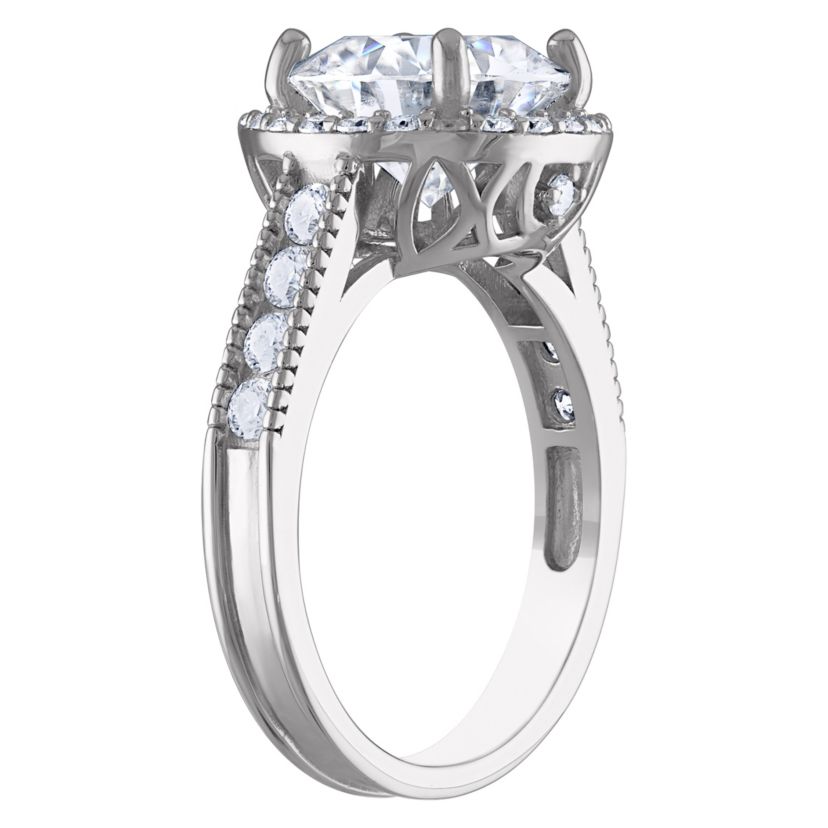 Lab Created Sterling Silver Created Moissanite Ring