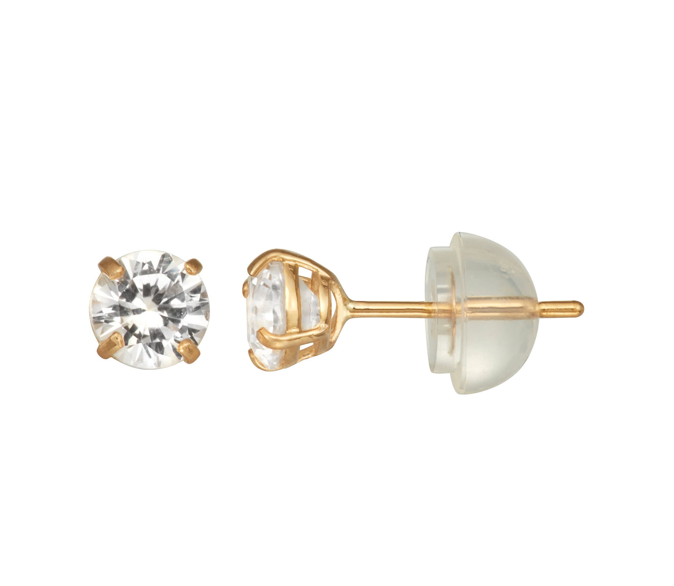 14K Gold Garnet Earrings